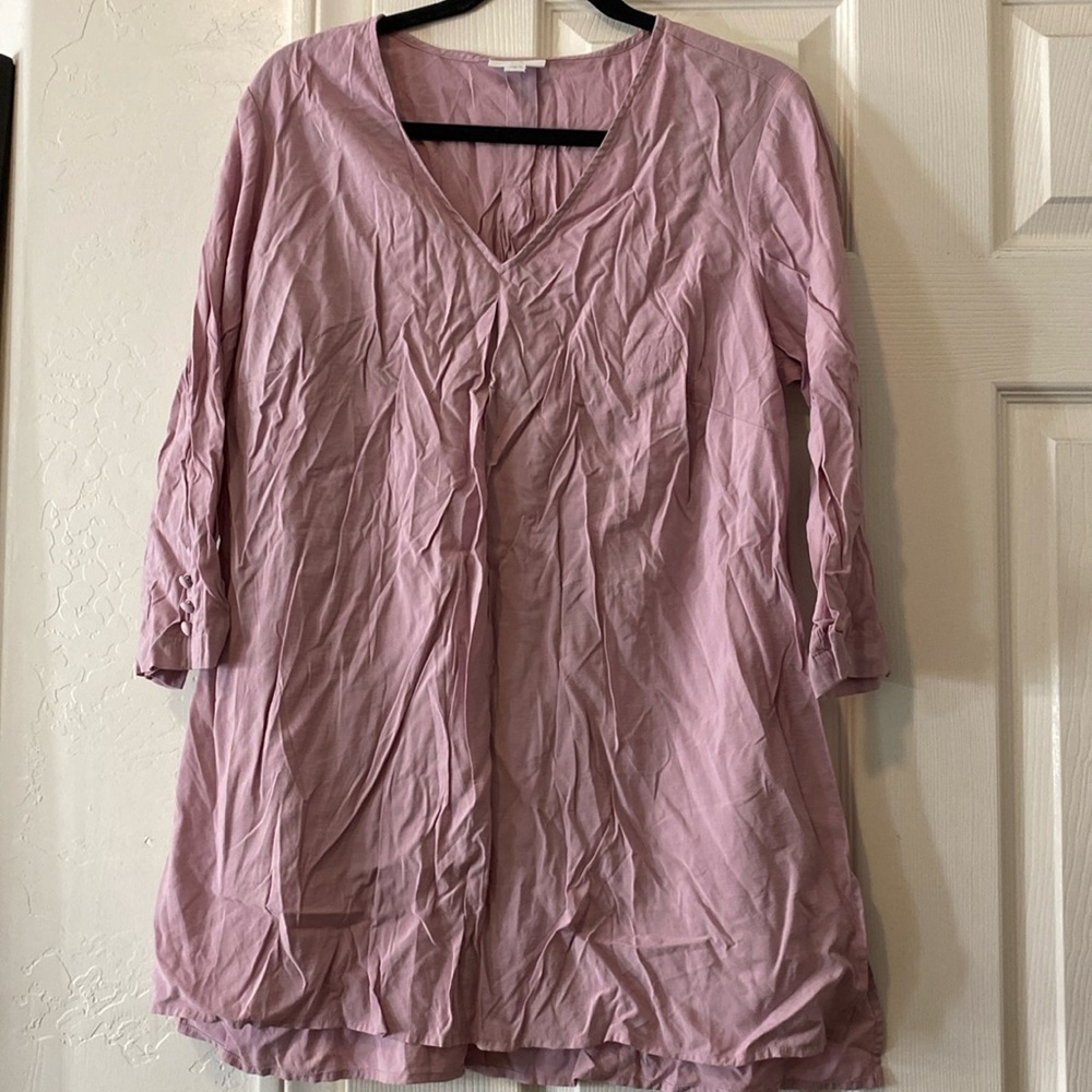 Long sleeve lilac dress blouse by J Jill.